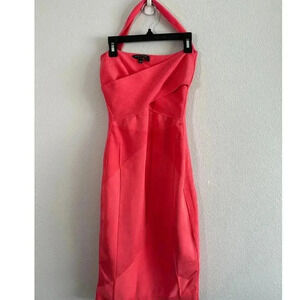 Narciso Rodriguez ribbed bodycon halter bandage dress size 42 made in Italy